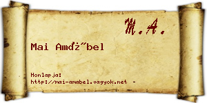 Mai Amábel névjegykártya